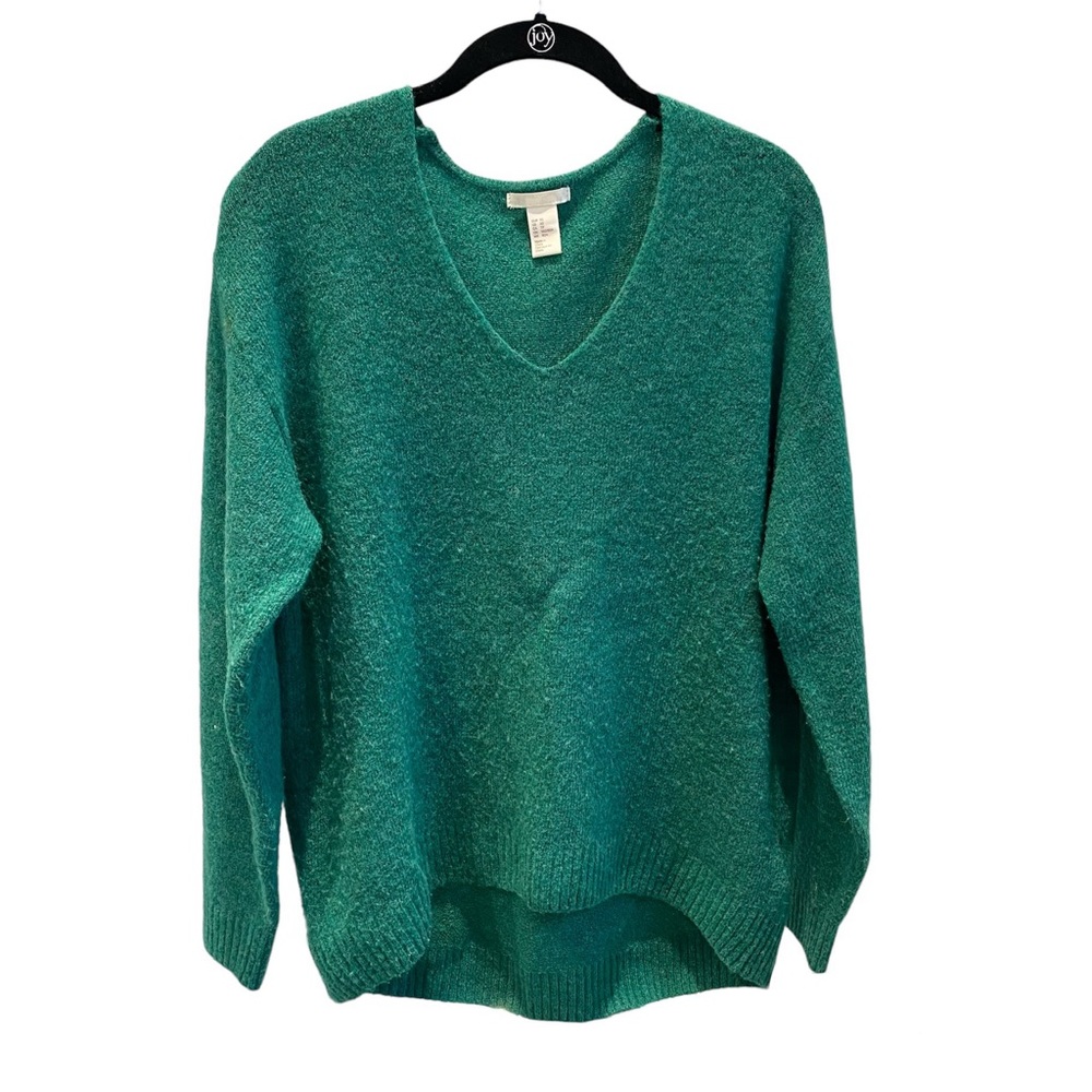 H&M Green V Neck Sweater